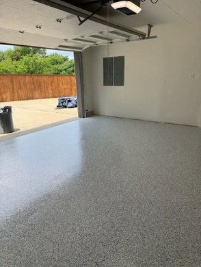 Finished garage after epoxy floor - Transformation 2